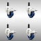 Service Caster 3.5 Inch 316SS Solid Poly Swivel 1 Inch Expanding Stem Caster Set Lock Brake SCC-SS316TTLEX20S3514-SPUS-1-4 - alternate 1